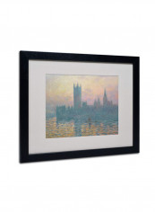 The Houses Of Parliament Canvas Framed Wall Art multicolour 16 x 20inch