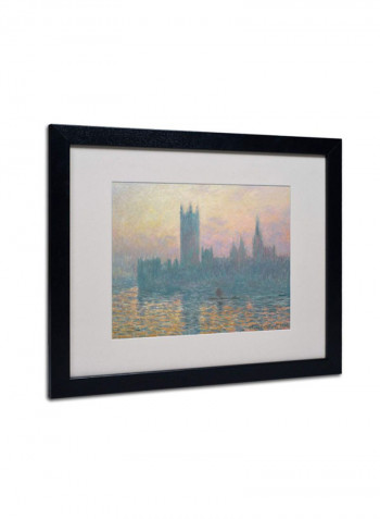 The Houses Of Parliament Canvas Framed Wall Art multicolour 16 x 20inch