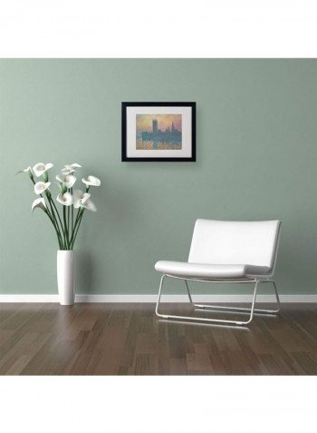 The Houses Of Parliament Canvas Framed Wall Art multicolour 16 x 20inch