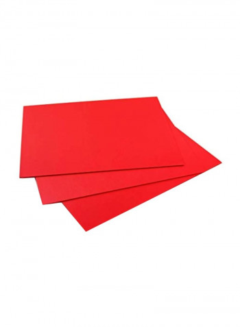 3-Sheets Bubbalux Craft Board Heart Red