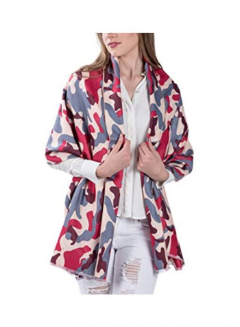 Camouflage Winter Scarves Red/Brown/Beige