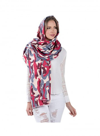 Camouflage Winter Scarves Red/Brown/Beige