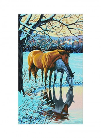 Horse Reflections Paint Green/Blue/Beige