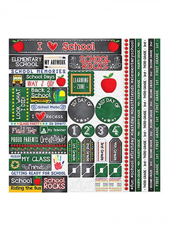 You've Been Schooled 1st-4th Grade Scrapbook Stickers Set Multicolour