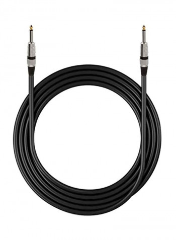 12-Gauge Mono Jack Male Connection Professional Speaker Cable Wire 50feet Black/Silver