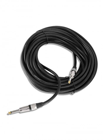 12-Gauge Mono Jack Male Connection Professional Speaker Cable Wire 50feet Black/Silver