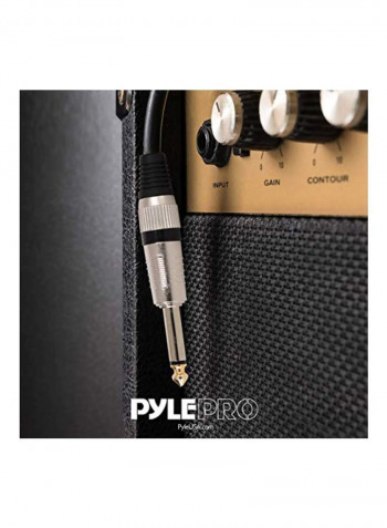 12-Gauge Mono Jack Male Connection Professional Speaker Cable Wire 50feet Black/Silver