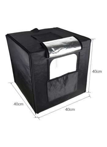LED Mini Photography Studio Shooting Tent 40x40x40centimeter Black