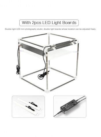 LED Mini Photography Studio Shooting Tent 40x40x40centimeter Black