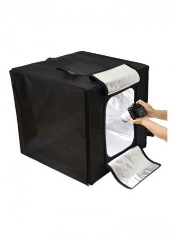 LED Mini Photography Studio Shooting Tent 40x40x40centimeter Black
