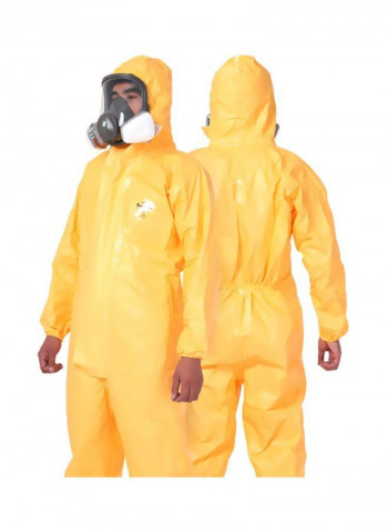 Tychem Protective Hooded Chemical Suit Yellow XL