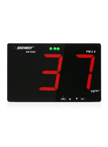 Wall-Mounted Air Inspection Dust Monitor Detector Black 209 x 28 x 129millimeter