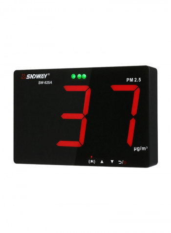 Wall-Mounted Air Inspection Dust Monitor Detector Black 209 x 28 x 129millimeter