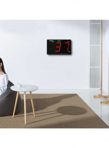 Wall-Mounted Air Inspection Dust Monitor Detector Black 209 x 28 x 129millimeter