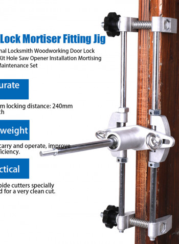 Woodworking Door Lock Mortiser Installation Tool Kit Multicolour 47.50 x 9 x 20.50cm