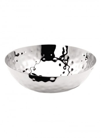 Hammered Round Bowl Silver 50.7cm
