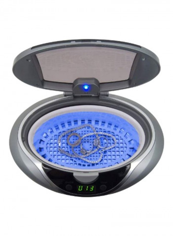 Professional Ultrasonic Machine With 5 Cleaning Cycles And Digital Timer Silver/Black 9x6.5x6.2inch