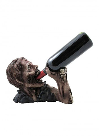 Wine Bottle Holder Statue Black/Brown/Grey 12x6x7.75inch