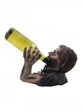 Wine Bottle Holder Statue Black/Brown/Grey 12x6x7.75inch