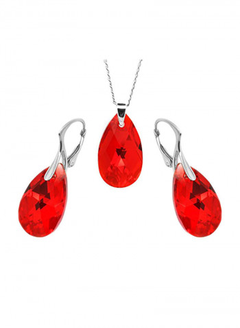 925 Sterling Silver Swarovski Studded Jewellery Set