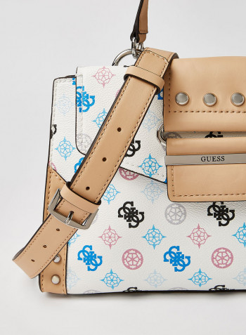 Greta Girlfriend Satchel White Multi