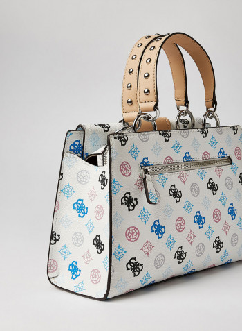 Greta Girlfriend Satchel White Multi