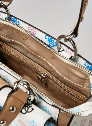 Greta Girlfriend Satchel White Multi