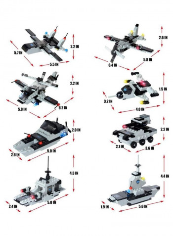 1320 Piece Military Battleship Model Building Toy Kit