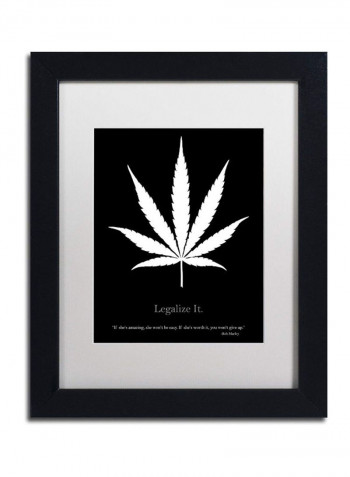 Legalize Quote Framed Wall Art Multicolour 11 x 14inch