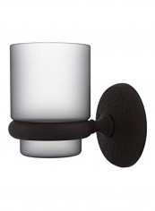 Monte Carlo Collection Toothbrush Holder Grey/Black 2.5x3.1x4inch