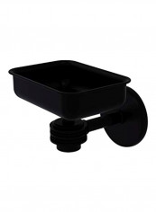 Wall Mounted Dotted Accents Soap Dish Black 4.5x3.5x3inch