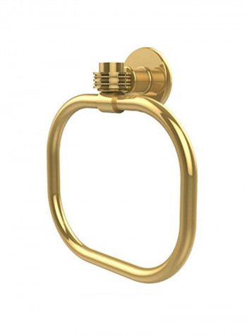 Continental Collection Dotted Accents Towel Ring Gold 9x9x7inch