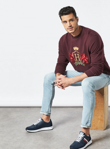 Icon Sweatshirt Deep Burgundy