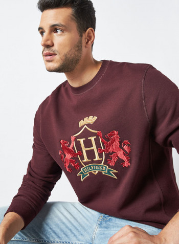 Icon Sweatshirt Deep Burgundy