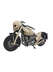 Skeleton Motorcycle Statue Beige/Black 15x7.5x5.5inch