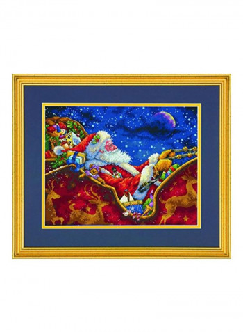Needlecraft Santa's Midnight Ride In Counted Stitch Multicolour