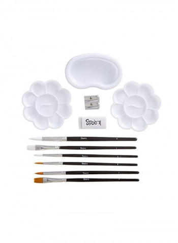 126-Piece All-Media Art Set Black/Yellow/Blue