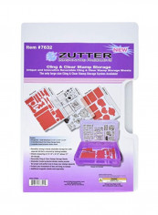 Cling And Stamp Storage Purple/Clear 3.5x10.2x14.5inch