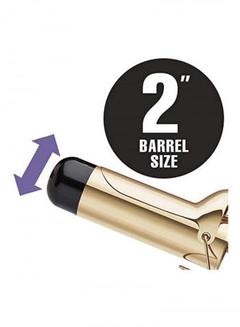 Extra-Long Barrel Curling Iron Gold/Black