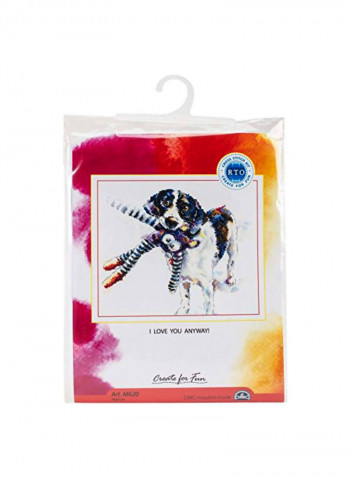 Giving You Flowers Counted Cross Stitch Kit Pink/White/Yellow