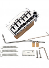 6-string Ball Bearing Saddle Tremolo Bridge Locking System for ST Electric Guitar with Tremolo Arm Mounting Screws Guitar Accessories