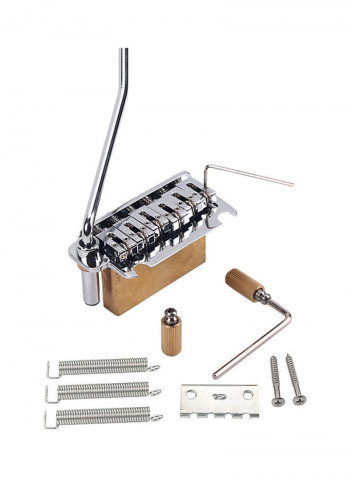 6-string Ball Bearing Saddle Tremolo Bridge Locking System for ST Electric Guitar with Tremolo Arm Mounting Screws Guitar Accessories