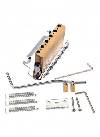 6-string Ball Bearing Saddle Tremolo Bridge Locking System for ST Electric Guitar with Tremolo Arm Mounting Screws Guitar Accessories