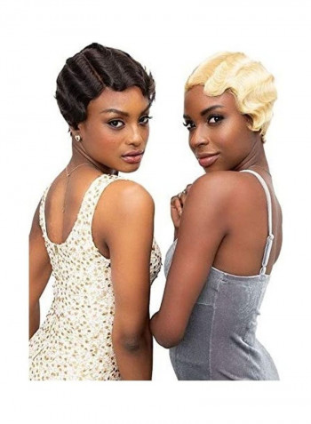 Remy Human Hair Parting Wig Back/Bolnde 8inch