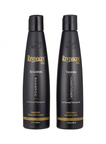 2-Piece Bio Cleansing Shampoo And Thickening Conditioner Duo Set 24ounce