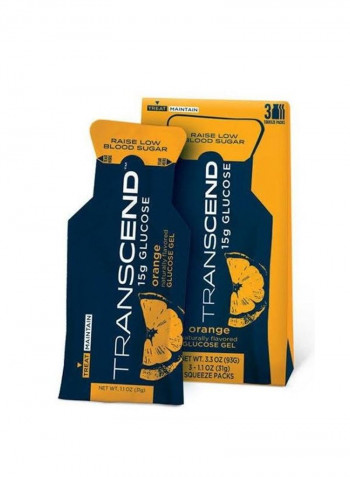 36-Piece Transcend Orange-Flavored Glucose Gel