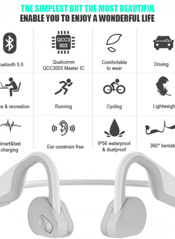 BH128 Bluetooth Wireless Earphone With Microphone QCC3003 Black/Grey
