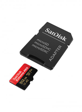 بطاقة ذاكرة إكستريم برو microSDXC متوافقة مع برنامج ريسكيو برو ديولكس سعة 170 ميجابايت/ ثانية A2 C10 V30 UHS-I U4 سعة 512 جيجابايت، ألوان متعددة 512غيغابايت متعدد الألوان