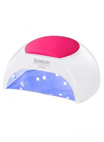 LED UV Lamp For Nail Treatment White/Pink