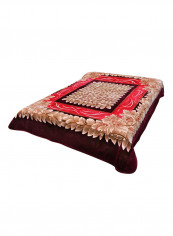 2-Ply Layer Rachel Blanket Polyester Maroon 220 x 240centimeter
